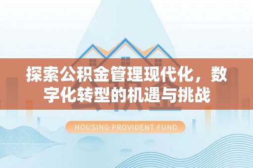 荔浦探索公积金管理现代化，数字化转型的机遇与挑战