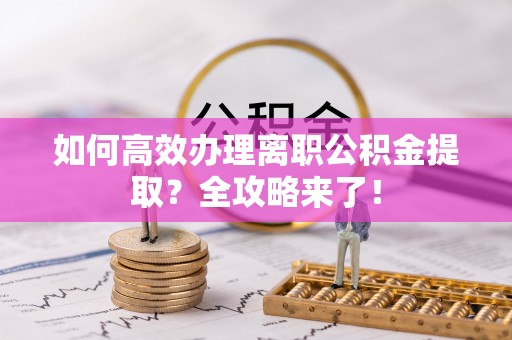荔浦如何高效办理离职公积金提取？全攻略来了！