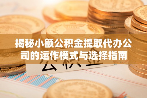 荔浦揭秘小额公积金提取代办公司的运作模式与选择指南