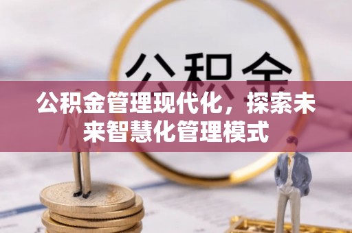 荔浦公积金管理现代化，探索未来智慧化管理模式