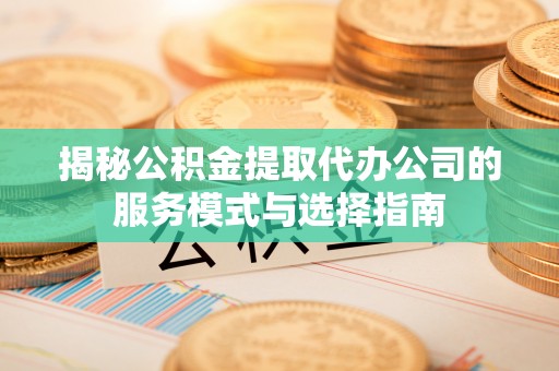 荔浦揭秘公积金提取代办公司的服务模式与选择指南